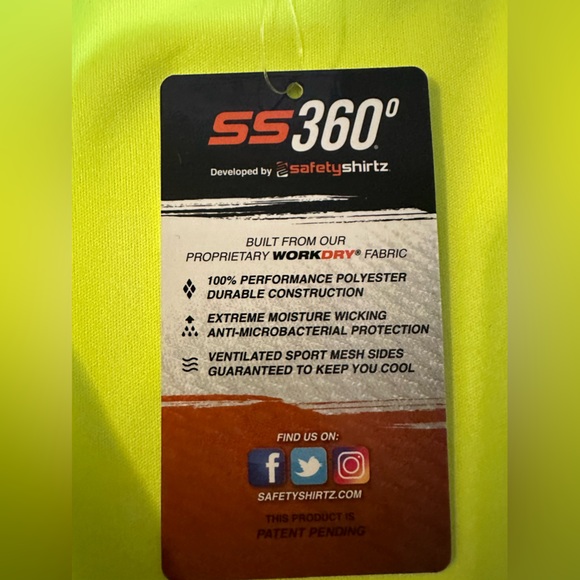 Men’s/women’s hi visibility work shirt size medium - Picture 6 of 6